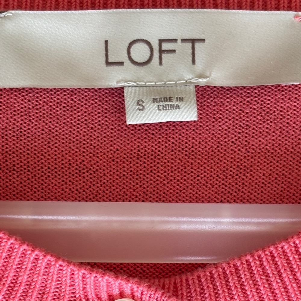 NWOT LOFT Vibrant Coral Women's Cardigan - Picture 2 of 6